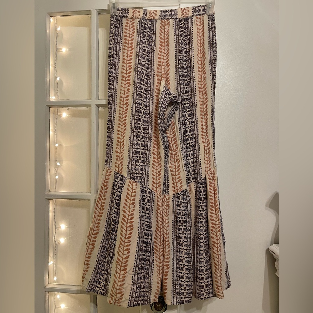 Bohemian Striped Wide-Leg Pants - Picture 2 of 2